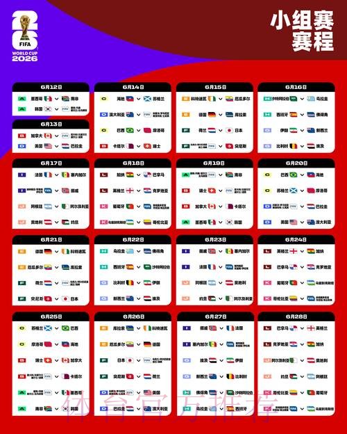 2026世界杯完整赛程今日全程直播实时查看